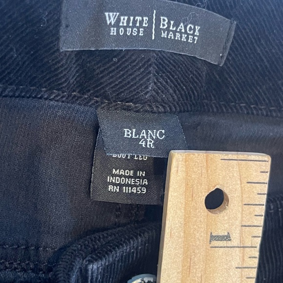 WHBM Size 4 R. Straight Leg Black Corduroy (Jean/Denim Fit) VERSATILE!!! - Picture 10 of 12